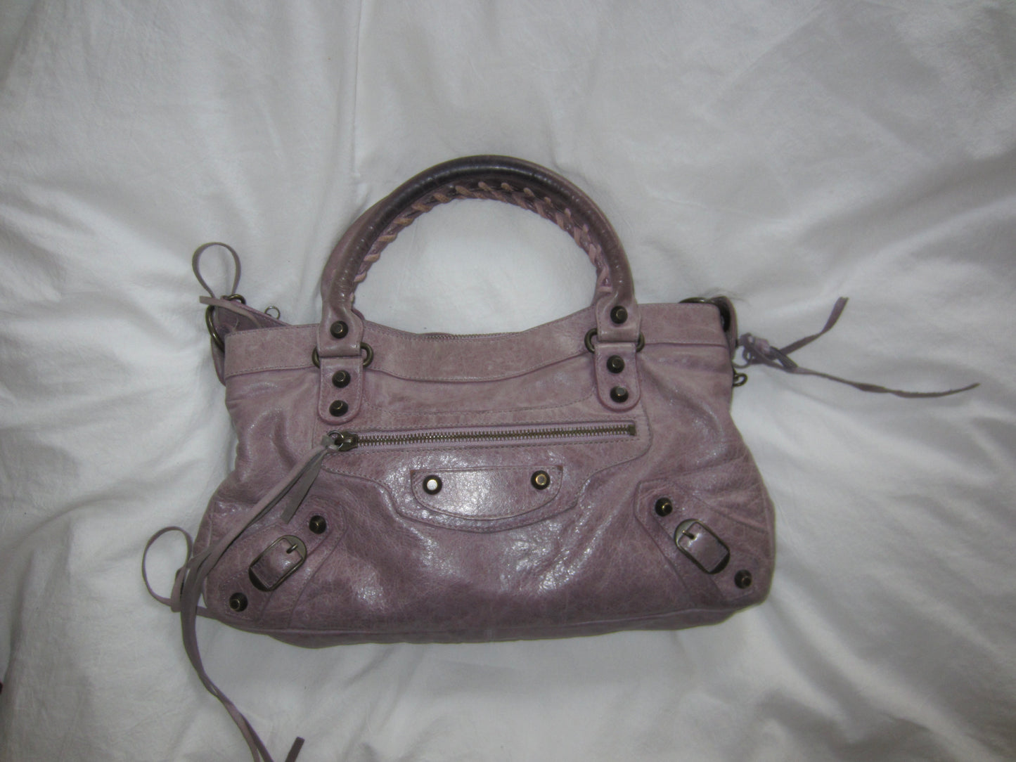 Balenciaga Lilac Leather Bag