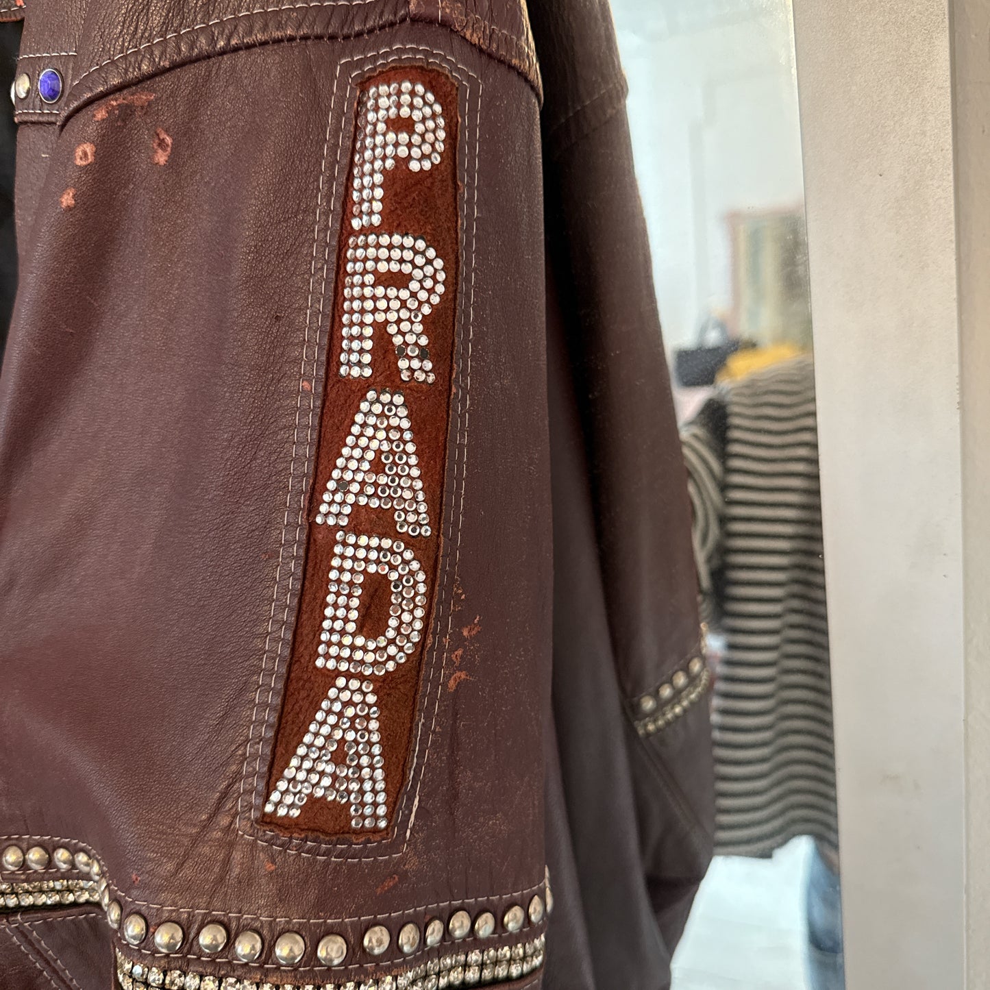 Vintage Prada Leather Bomber Jacket