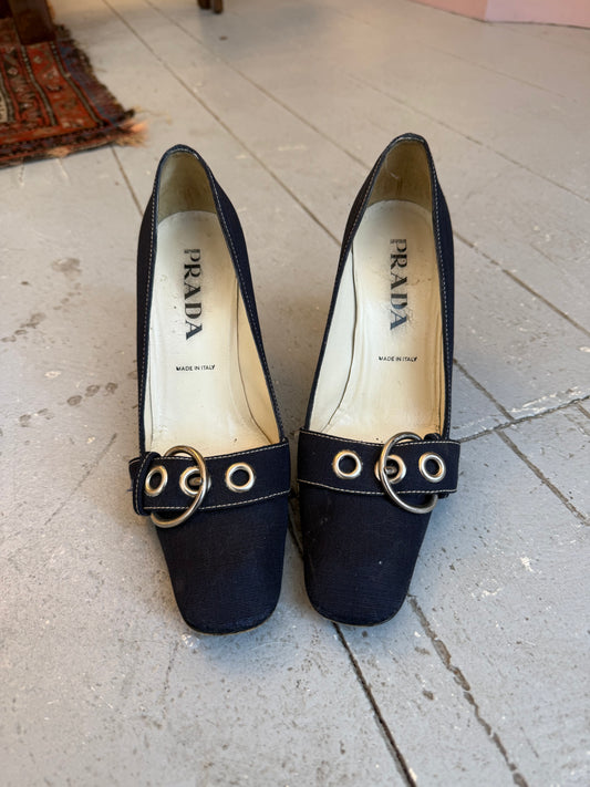 Prada Buckle Heels